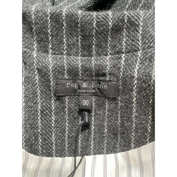 Rag & Bone 'Charles' Grey Italian Wool Blazer Size 0 - Picture 4 of 5